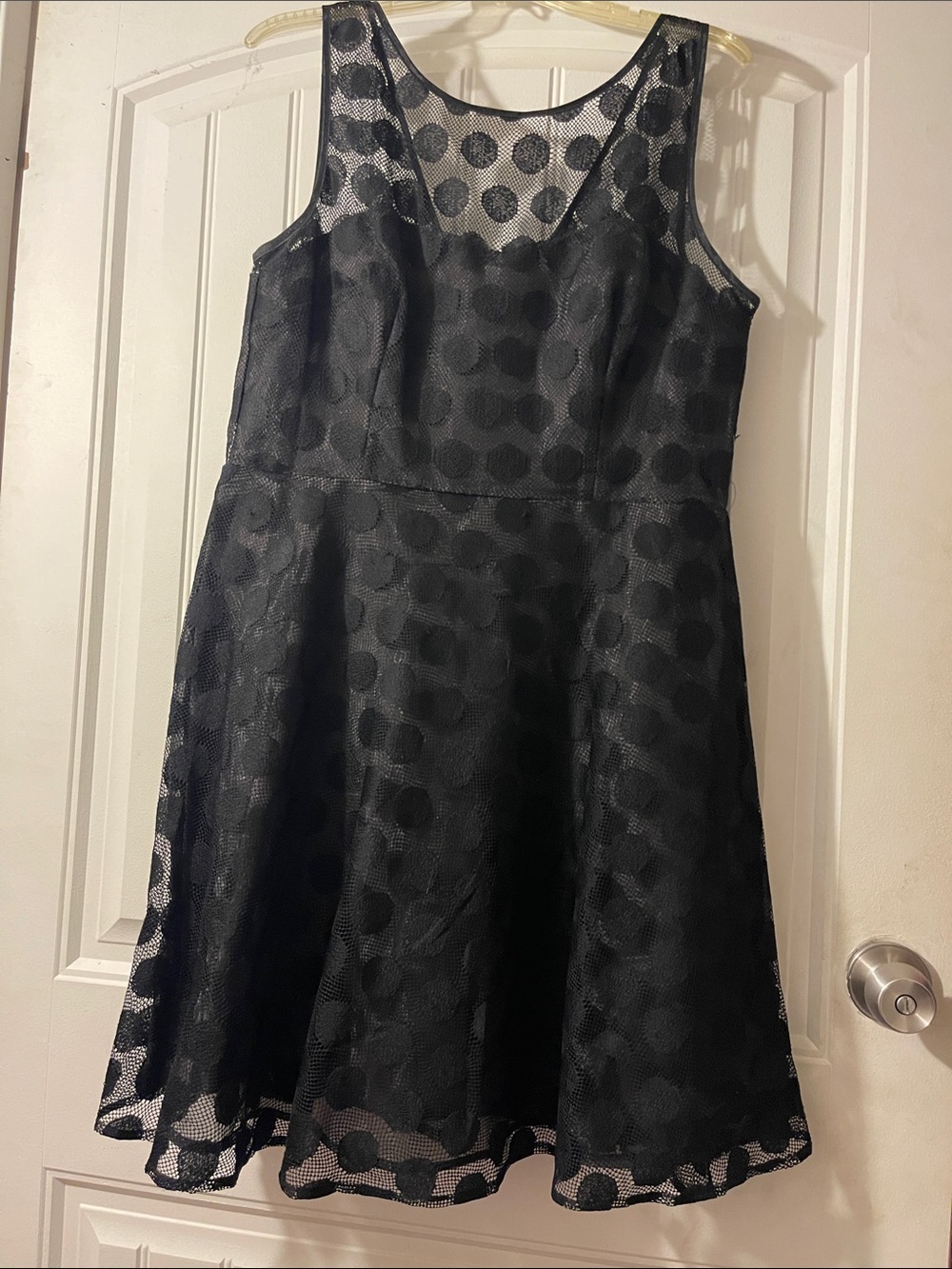 Betsey Johnson Black Polka Dot Fit & Flare Dress